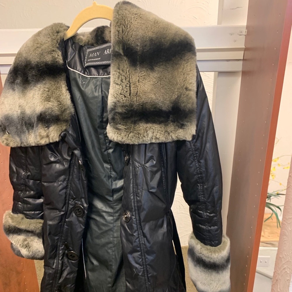 Black Fur Winter Coat